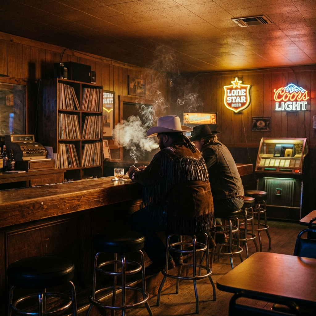 Duncan Daniels at a bar, telling his story